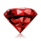 Red dazzling diamonds on transparent background png - تصميم داخلي
