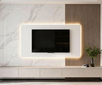 تغليف جدران modema الأردن بتصميم فاخر من ألواح wall cladding حديثة لغرفة معيشة عصرية