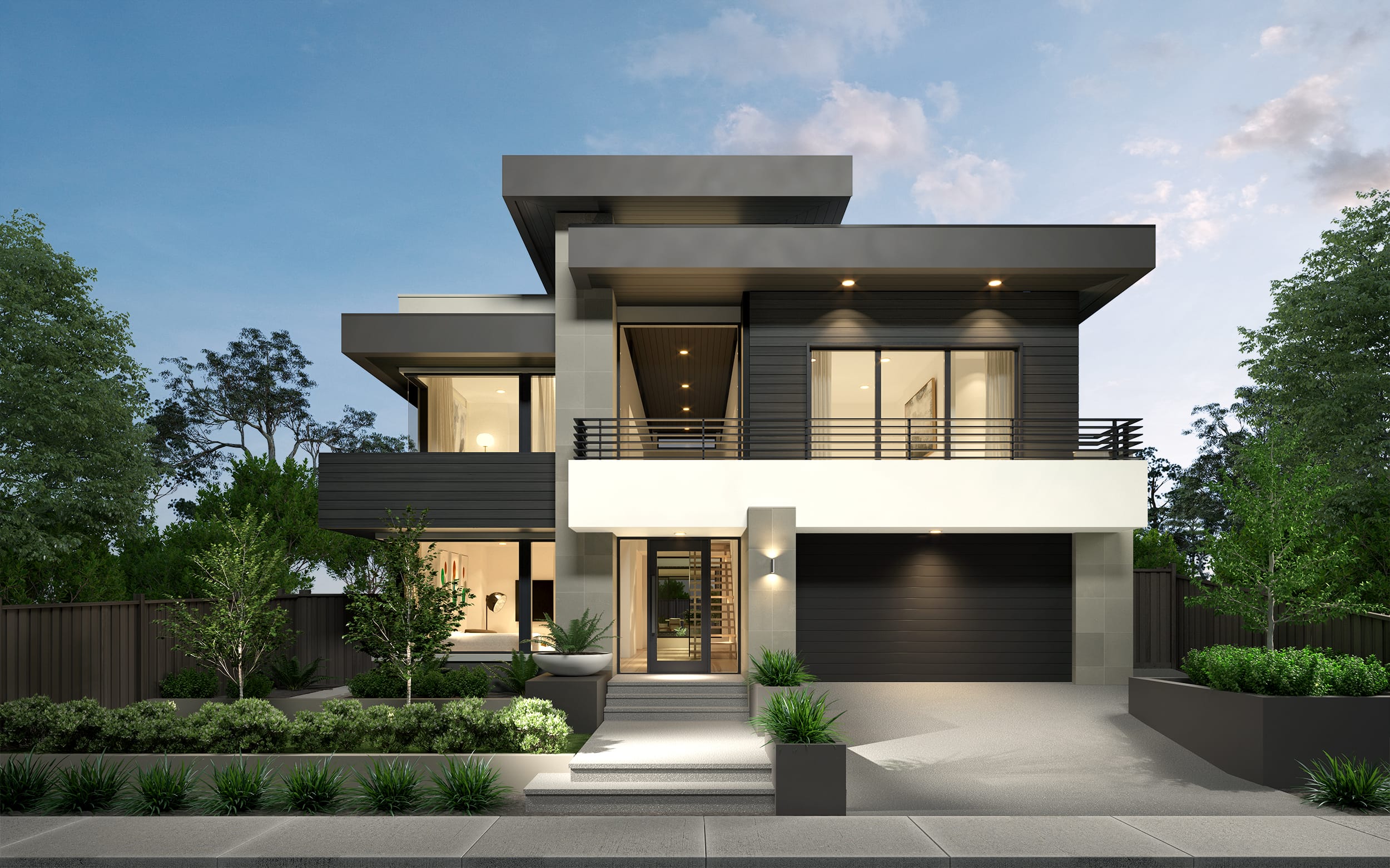 أفضل تصميم فلل مودرن بواجهة زجاجية وخطوط معمارية عصرية فاخرة