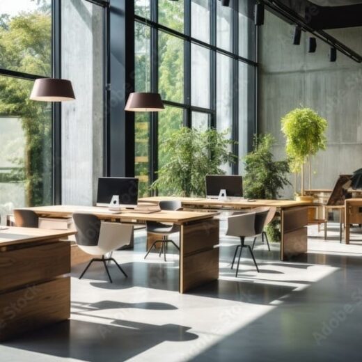 أفضل تصميم مكاتب شركات حديثة بمساحة عمل مفتوحة وأثاث عصري