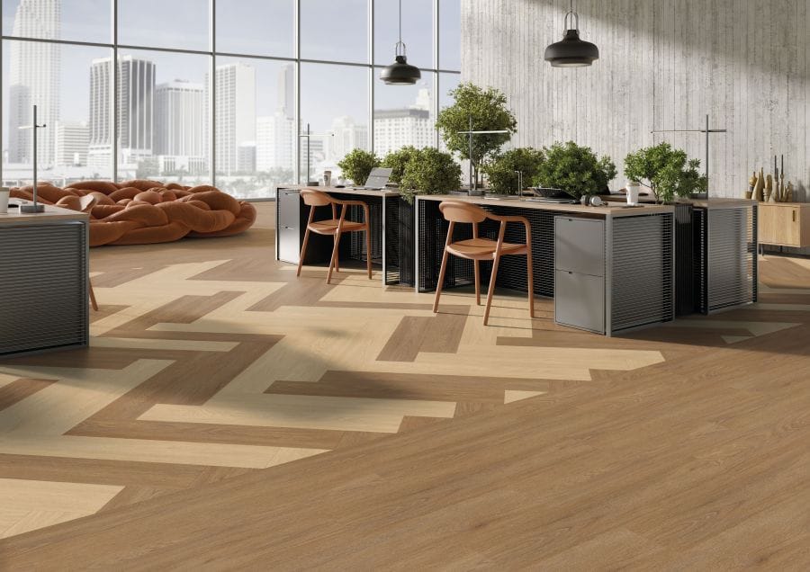 أرضيات Gerflor PVC في مشروع تجاري حديث بالأردن