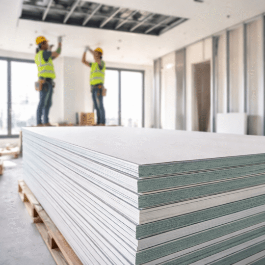 جبس بورد k-board الأردن أثناء تركيب سقف جبس بورد حديث داخل مشروع تشطيب داخلي