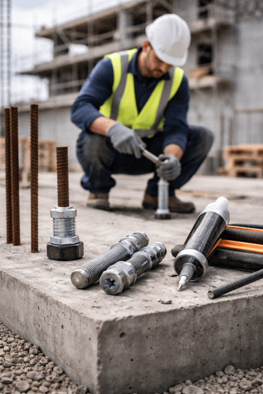 مواد Mega Hardware الأردن المستخدمة في موقع بناء حديث