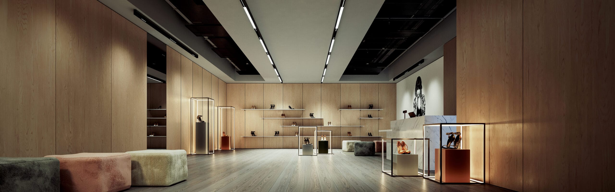 تصميم محلات في عمان متجر حديث بتصميم داخلي احترافي