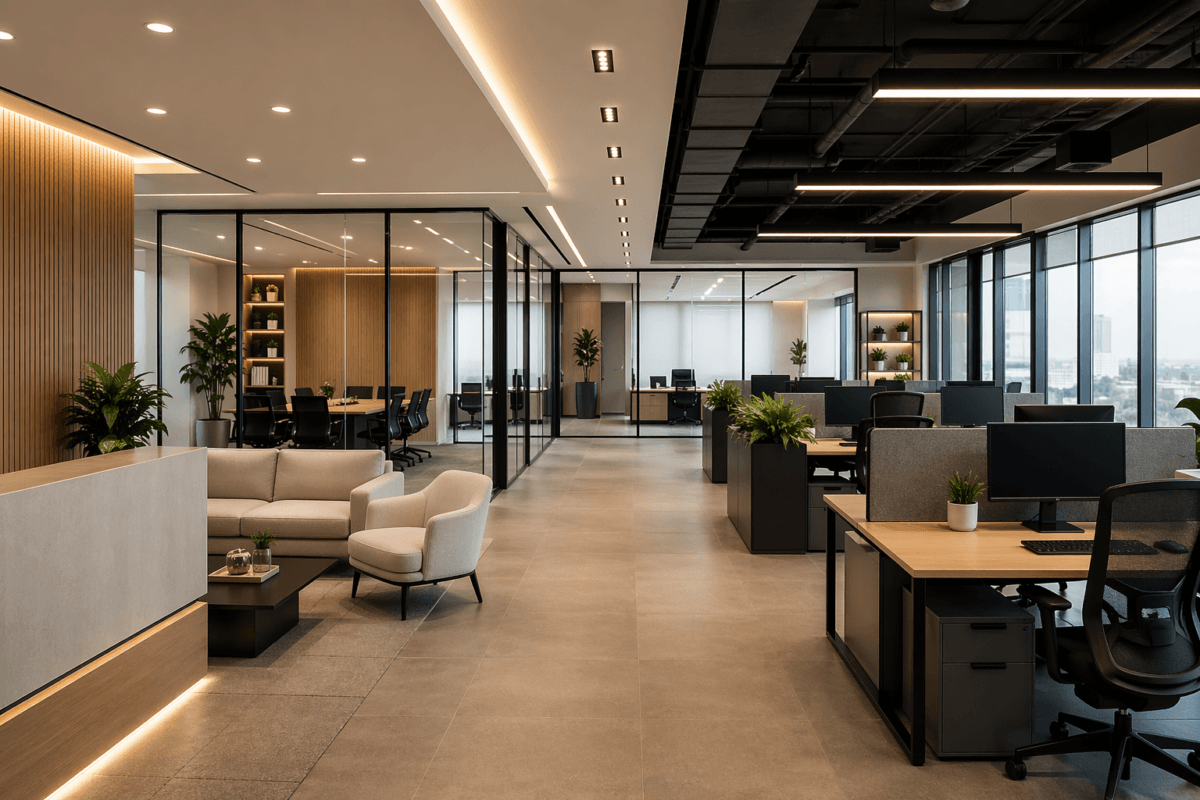 تجهيز الشركات والمكاتب في الأردن - تصميم مكتب حديث