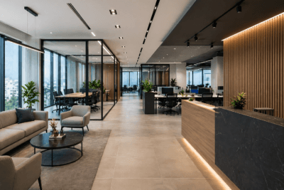 تجهيز الشركات والمكاتب في الأردن - تصميم مكتب حديث