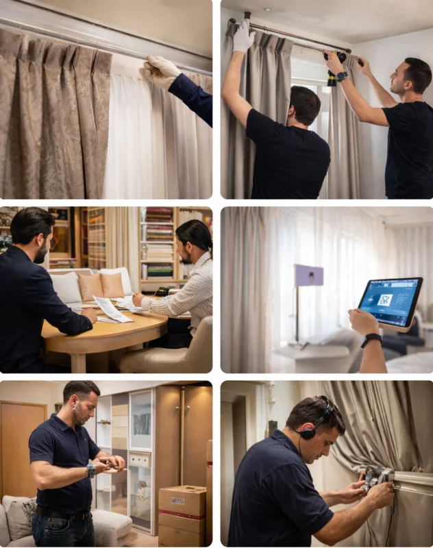 تصميم وتوريد وتركيب الستائر والأنظمة الذكية للستائر في عمّان مع تنفيذ احترافي وخامات عالية الجودة