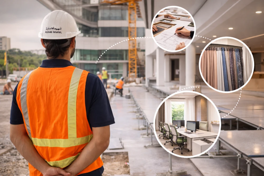 حلول متكاملة لمشاريع الستائر في عمّان تشمل التصميم والتوريد والتركيب والتنفيذ