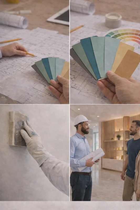مراحل تنفيذ الدهانات والطلاءات الديكورية من التخطيط إلى التسليم في الأردن