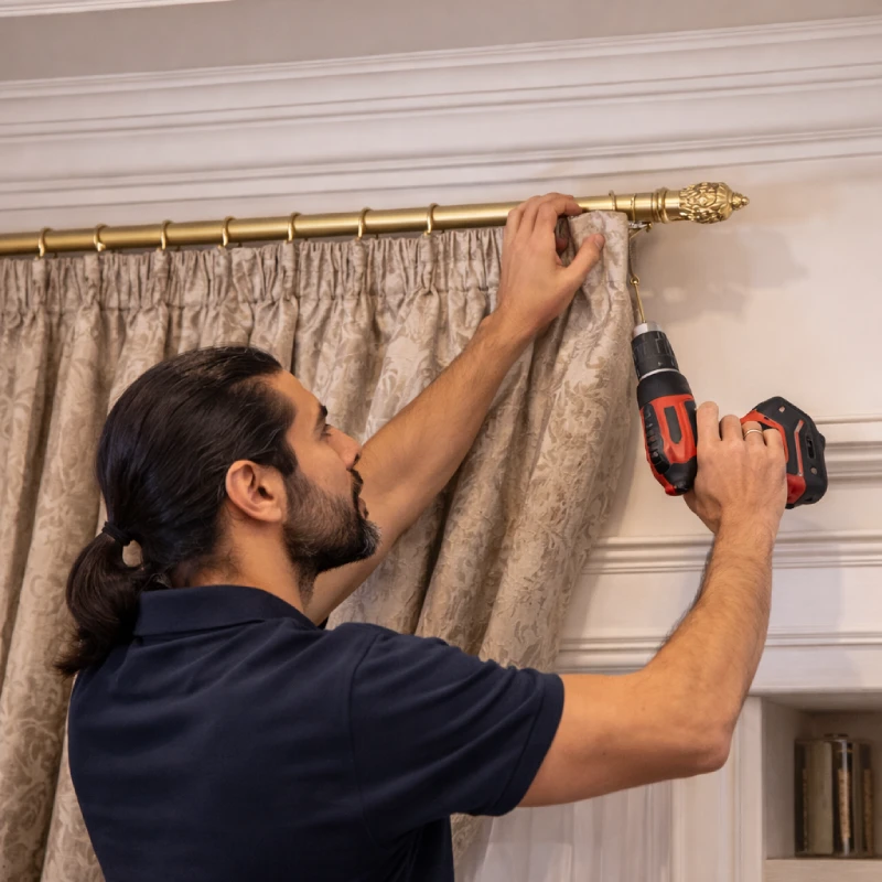 تركيب احترافي للستائر في عمّان بواسطة فني متخصص مع دقة عالية في التنفيذ
