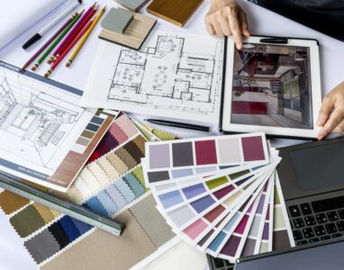 مراحل تنفيذ مشروع التصميم الداخلي من المخططات 2d إلى التصميم ثلاثي الأبعاد ثم التنفيذ الواقعي
