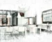 مراحل تنفيذ مشروع التصميم الداخلي من المخططات 2D إلى التصميم ثلاثي الأبعاد ثم التنفيذ الواقعي