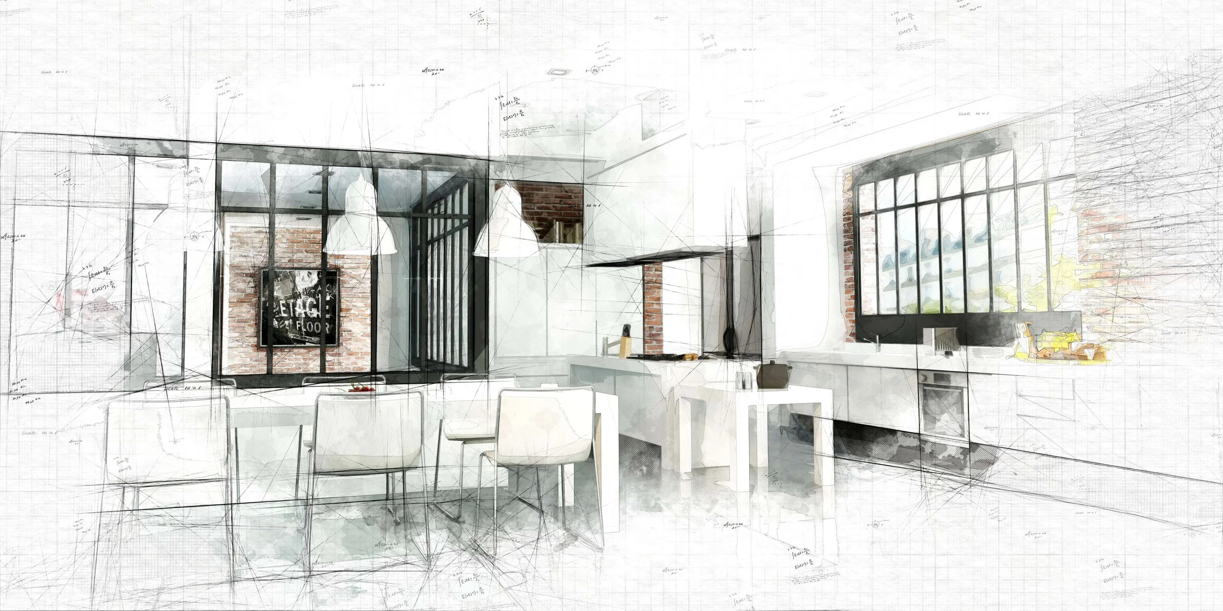 مراحل تنفيذ مشروع التصميم الداخلي من المخططات 2d إلى التصميم ثلاثي الأبعاد ثم التنفيذ الواقعي
