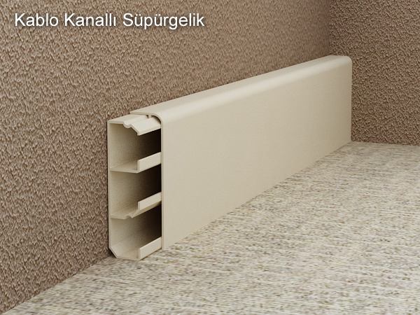 Kablo Kanallı Süpürgelik Aks 1 Kablo kanallı süpürgelik aks