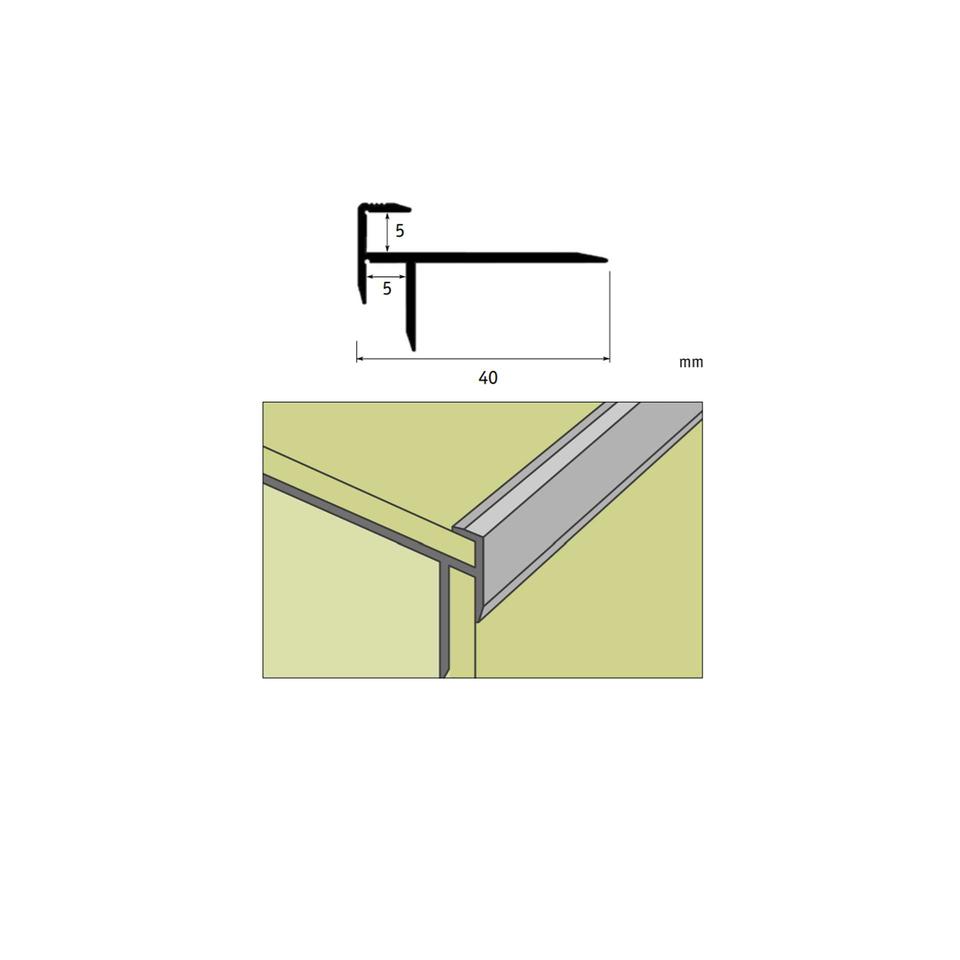 Th_1434021_1434022.Jpg stairnose profile for lvt click - stairnose ht silver 40x5 - الصورة 1