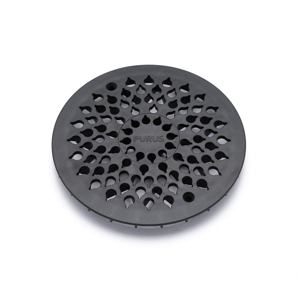 Th_Acc_Wetroom_26657002_001.Jpg round shape gratings - gattring pvc drop 150 black matt - الصورة 1