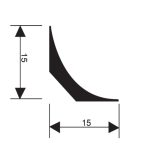 Junctions for wetrooms - COVE FORMERS BLACK 15x15mm