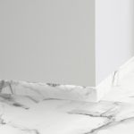 Decorative set-on skirtings for LVT - Luni WHITE